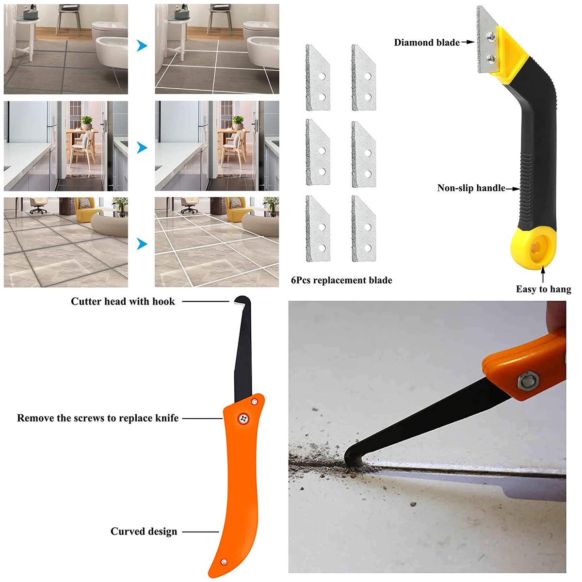 12 шт., набор инструментов для – обзор и цена Grout Saw Removal